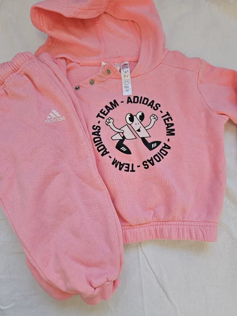 Adidas розов екип — худи и долнище